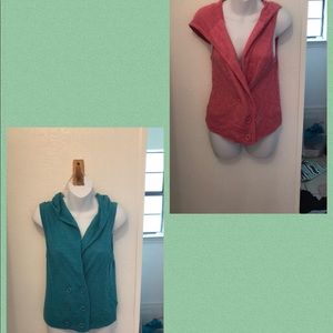 Two for one. Pink and turquoise Tops SzL